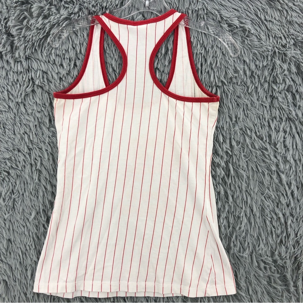 Campus Lifestyle Tank Top Womens Size Small St Louis Cardinals Striped Baseball - Picture 9 of 10